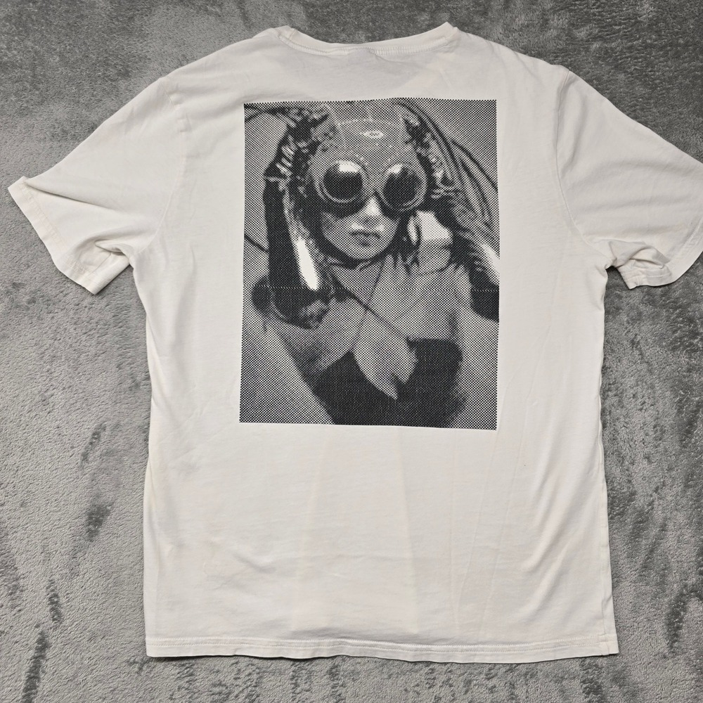 Oakley Medusa Graphic T-Shirt Mens M White Cyberpunk Goggle Back Print Authentic